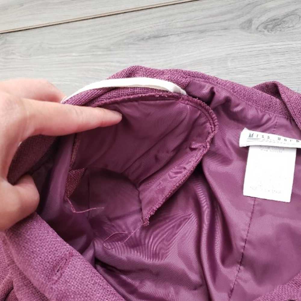 Miss Dorby 80's Vintage Button Down Dress Purple … - image 11