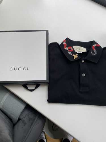 Gucci Cotton polo with Kingsnake embroidery - image 1