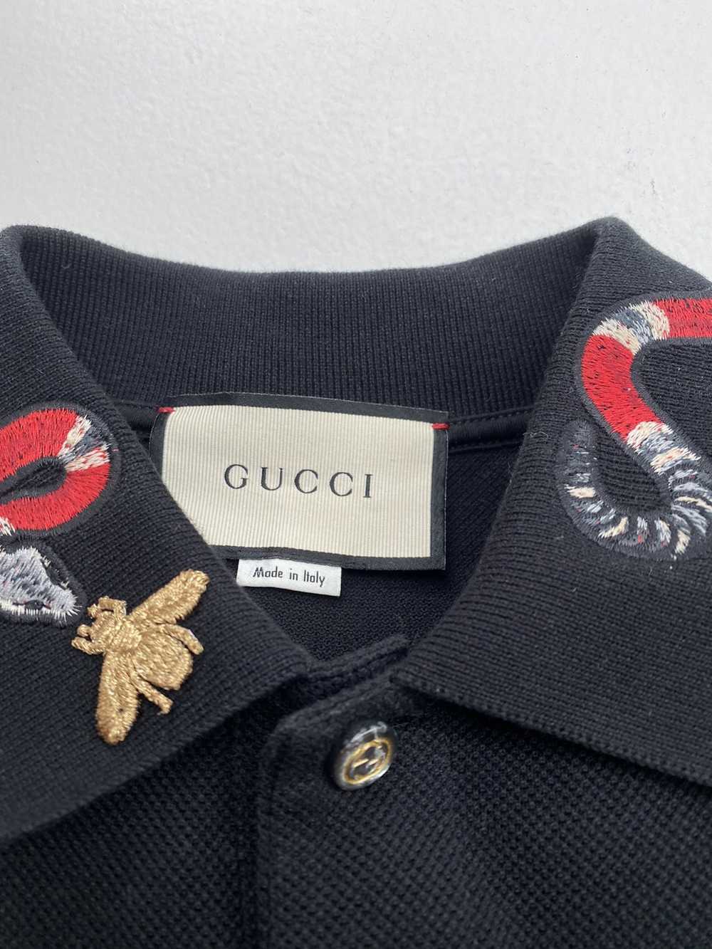 Gucci Cotton polo with Kingsnake embroidery - image 2