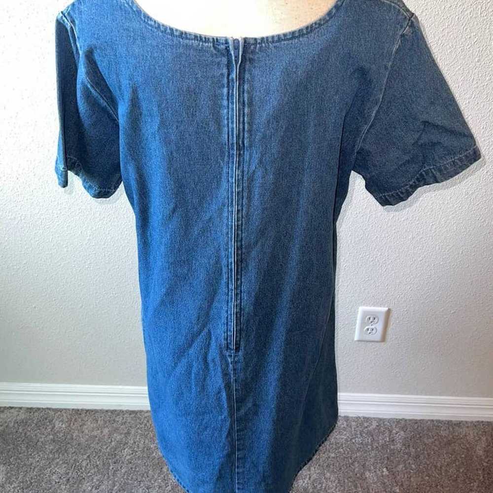 Blue J. Denim Vintage Sheath Short Sleeve Dress w… - image 10
