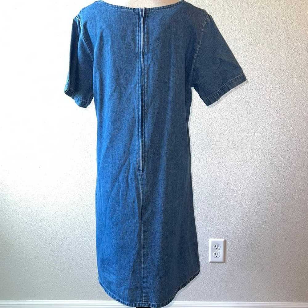 Blue J. Denim Vintage Sheath Short Sleeve Dress w… - image 9