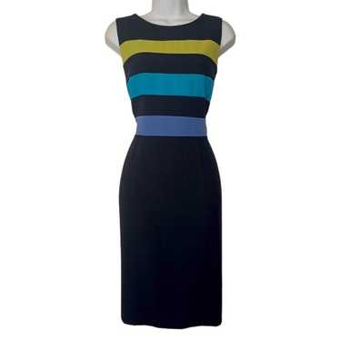 VTG R&K Originals Wrap Dress Wmns Blue Striped Candy Stripe Sailor Mid  Century