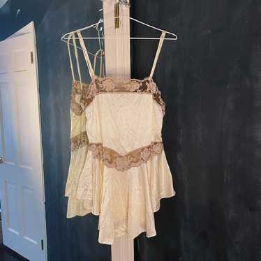 Battenberg Lace and Embroidery Cover-up, Cami & Skirt Set