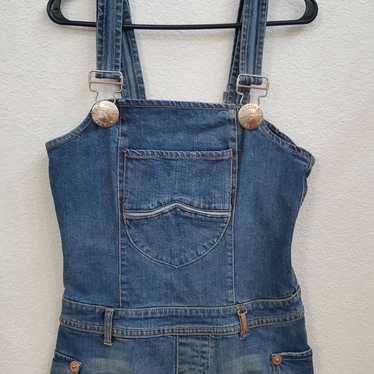 Vintage jean azzure overall dress - image 1