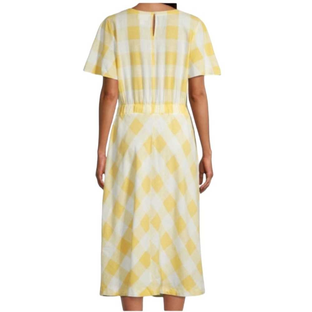Liz Claiborne Yellow White Checkered POCKETS Elas… - image 4