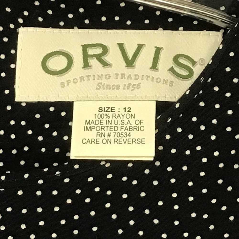 Orvis Black White Polka Dot Dress - image 3
