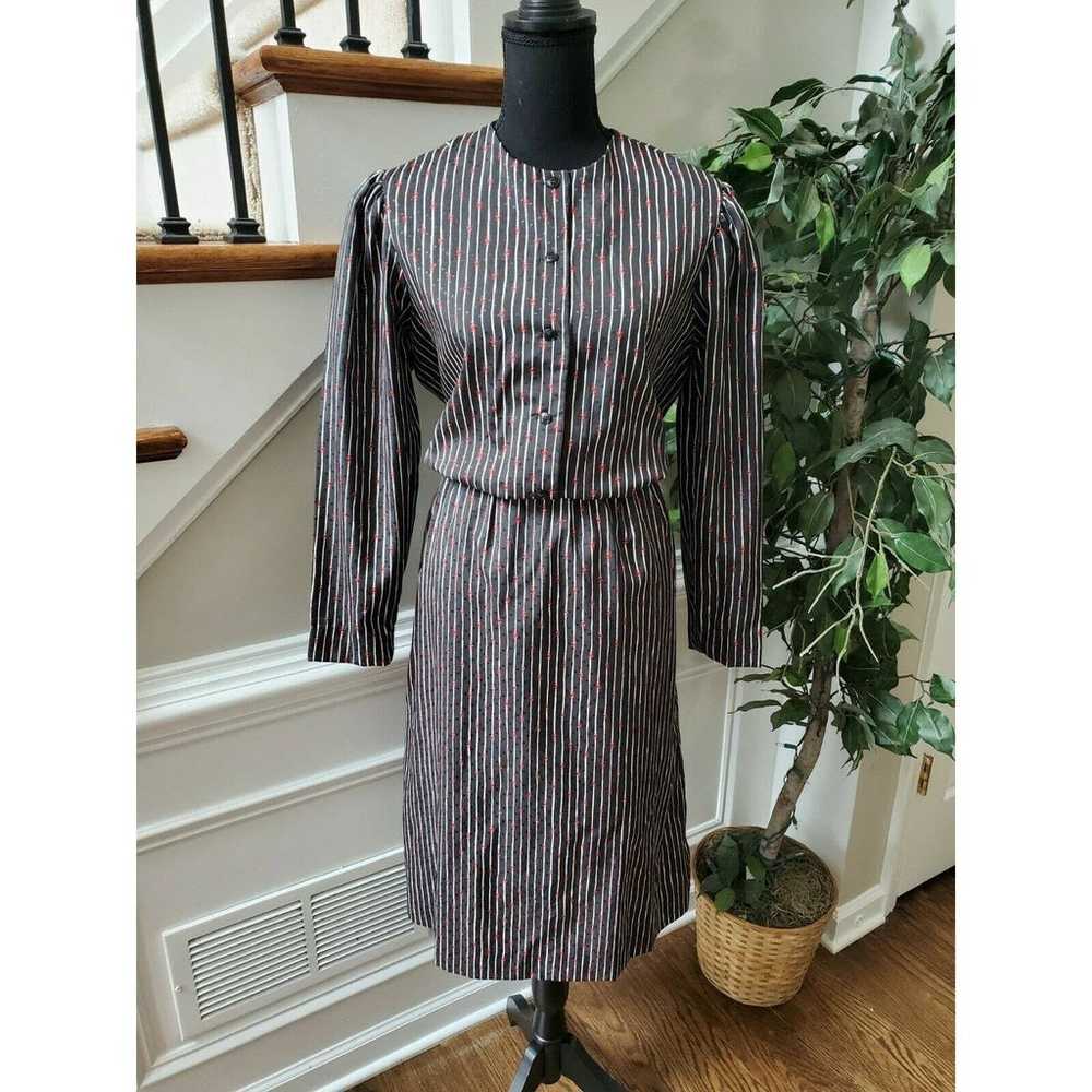 Herman Marcus Striped Vintage Dress - image 1