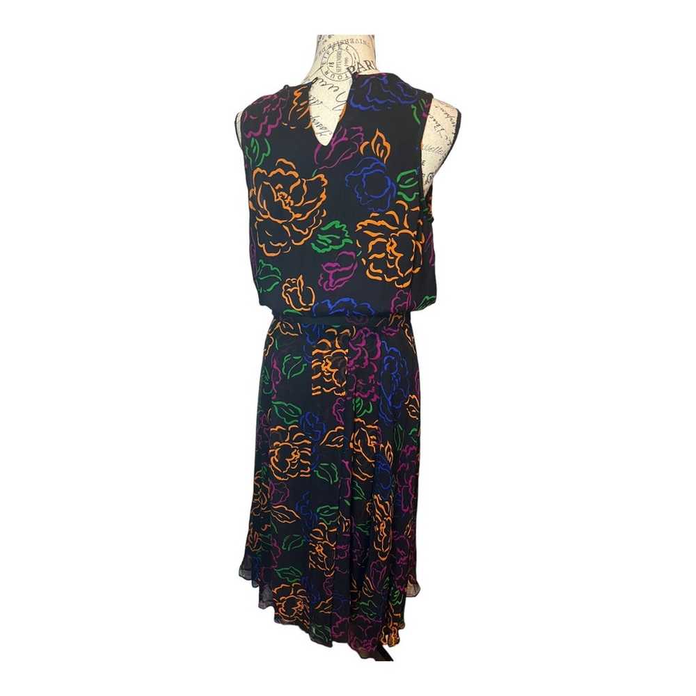 Vintage Oleg Cassini Colorful Silk Dress - image 3