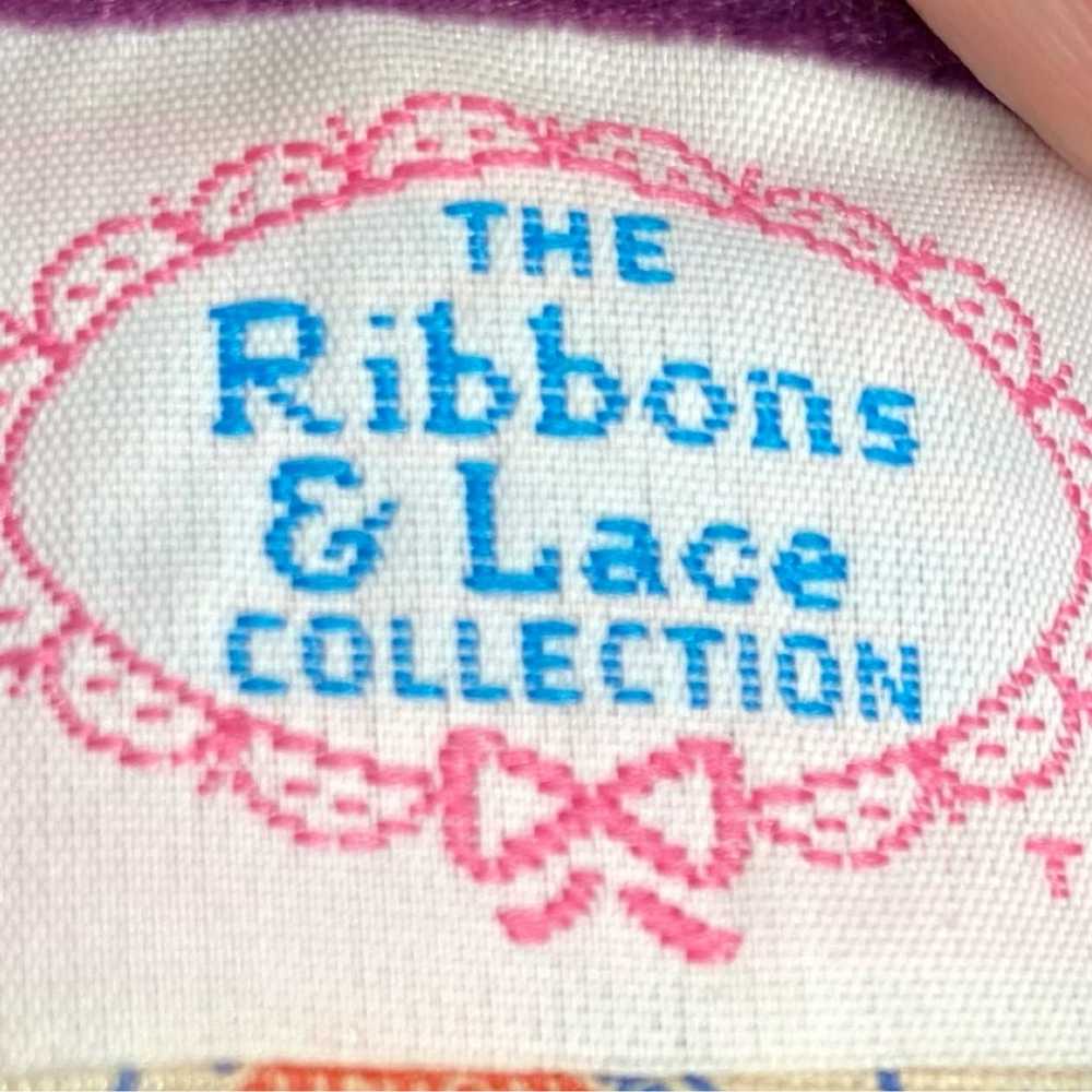 Vintage The Ribbons & Lace Collection Velour Drop… - image 6
