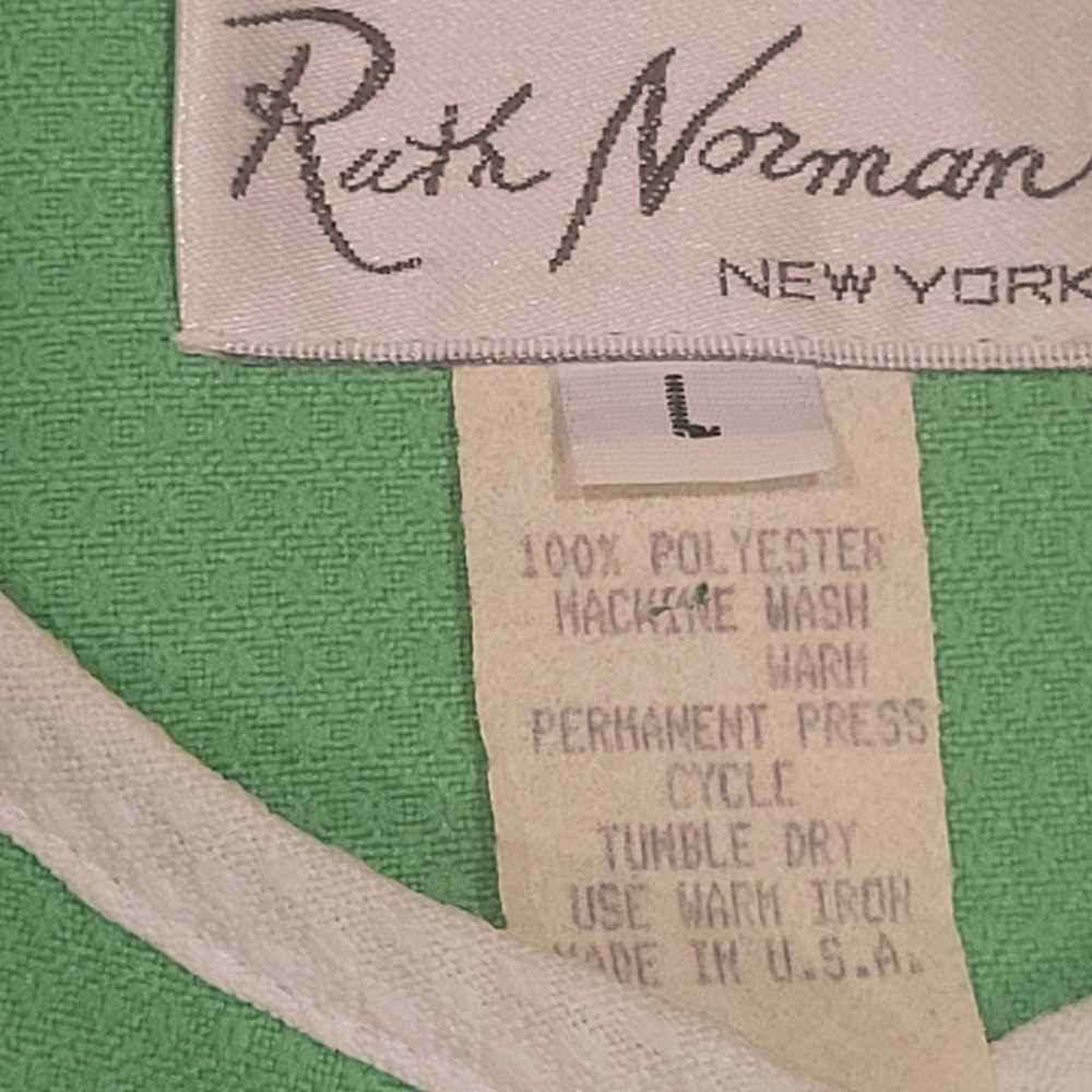 Vintage Ruth Norman New York Green Ornate Plastic… - image 3