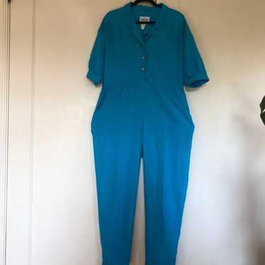 Vintage Turquoise Jumpsuit - image 1