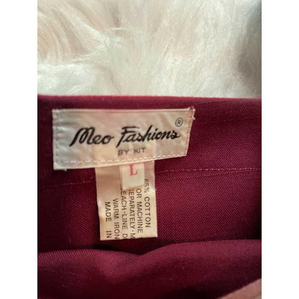 Vintage Meo Fashions by Kit Embellished Maroon Ma… - image 7