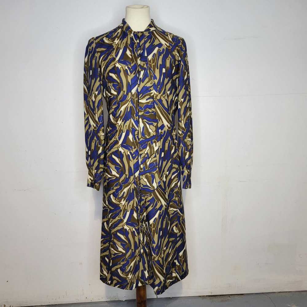 Vintage 70s Vera Maxwell Long Sleeve Maxi Dress B… - image 1