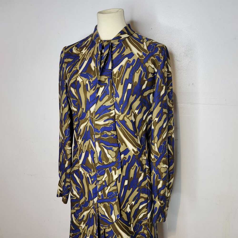 Vintage 70s Vera Maxwell Long Sleeve Maxi Dress B… - image 2