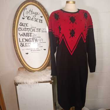 VTG Plain Jane Sweater Dress L