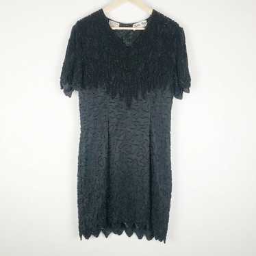 Vintage Silky Nites Black Silk dress