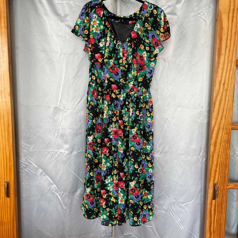 Vintage Caron Chicago floral dress - image 2