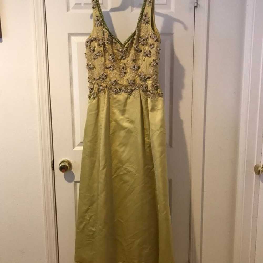Vintage Yellow Beaded formal dress - image 1