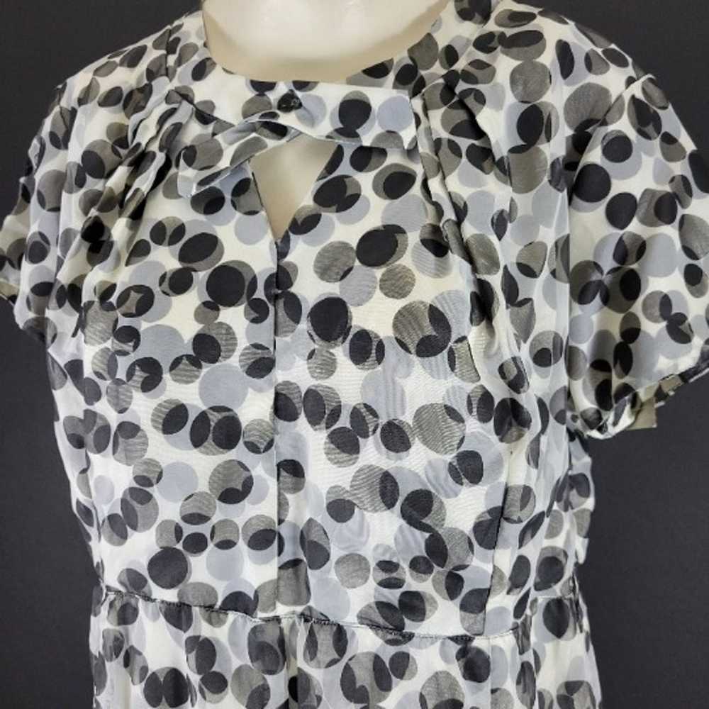 50s/60s Polka Dot Keyhole Neckline Dress - image 2