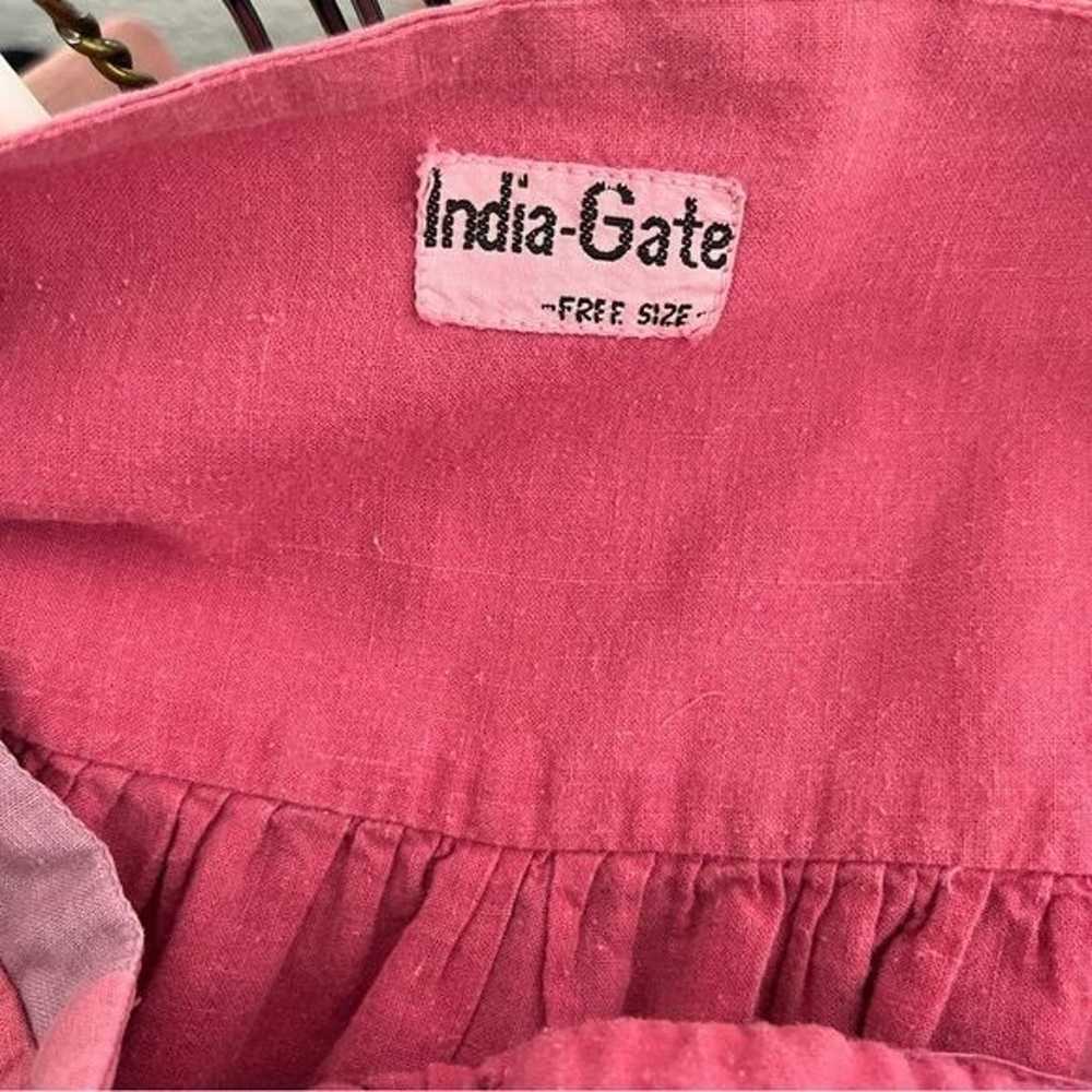 VTG India Gate Linen Blend Color Block Shift Dress - image 5
