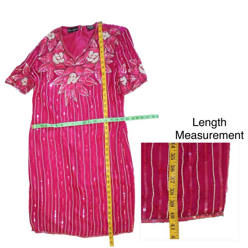 Vintage Jewel Queen 100% Silk Dress Size Large - image 5