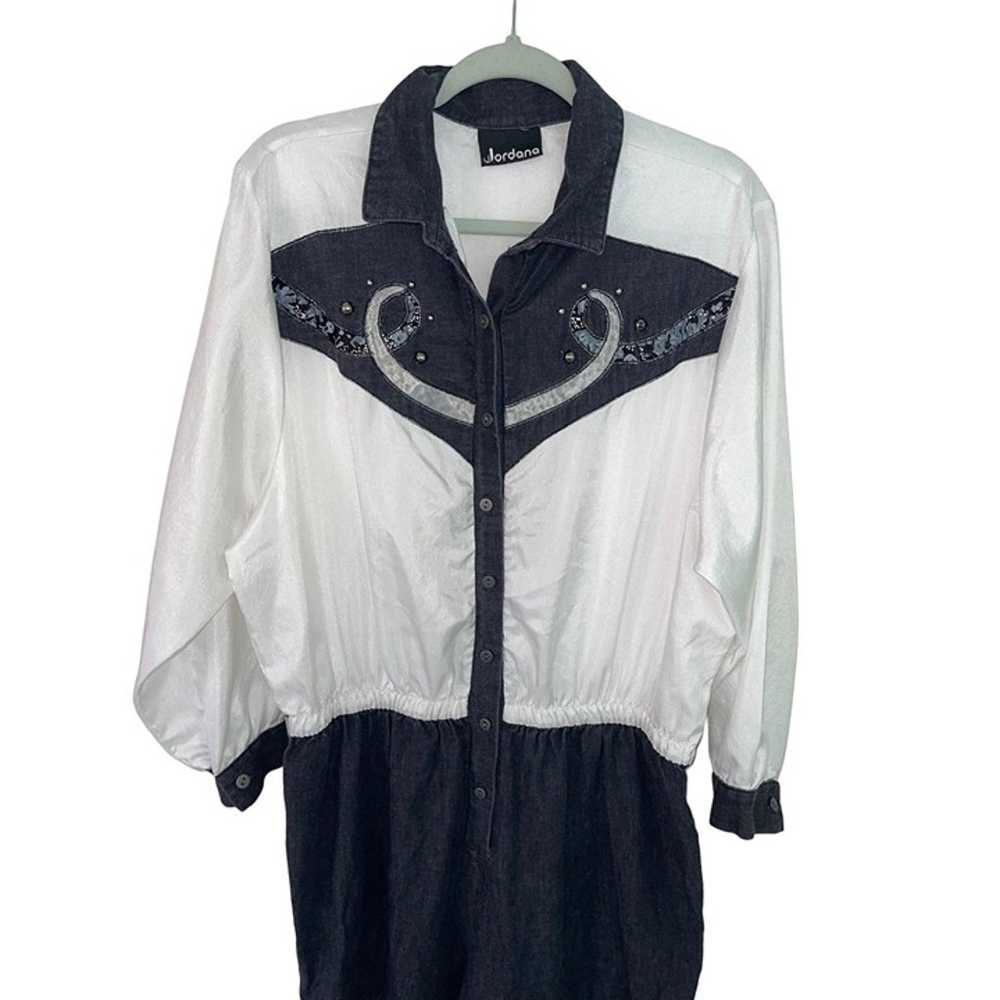 Jordana Vintage Womens Jumpsuit Size Large White … - image 12