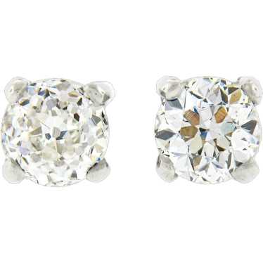 Antique Platinum 1.0ctw GIA Certified Old Europea… - image 1