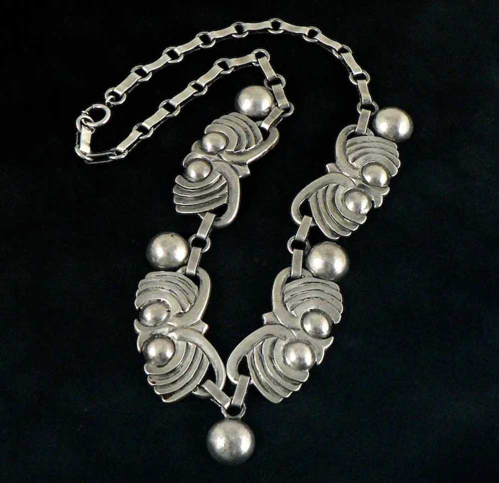1940's Mexican 980 Silver Necklace - image 10