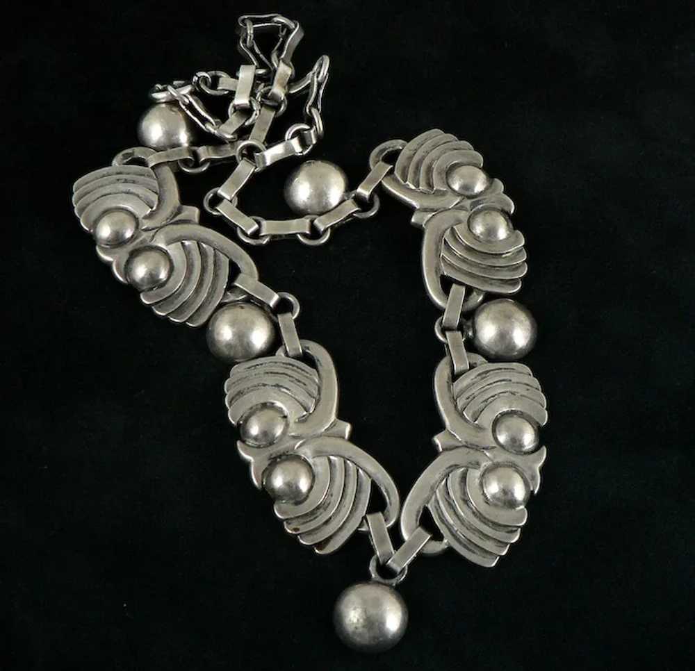 1940's Mexican 980 Silver Necklace - image 11