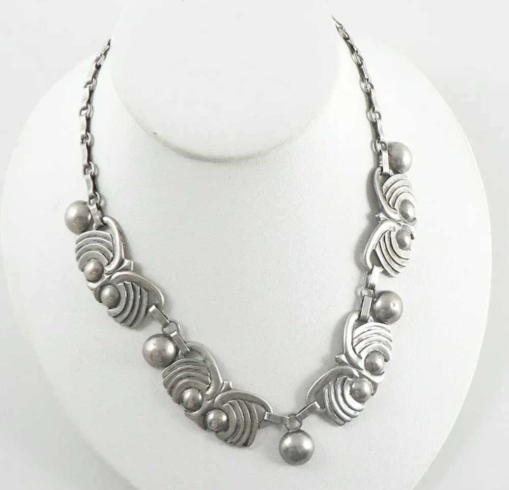 1940's Mexican 980 Silver Necklace - image 2