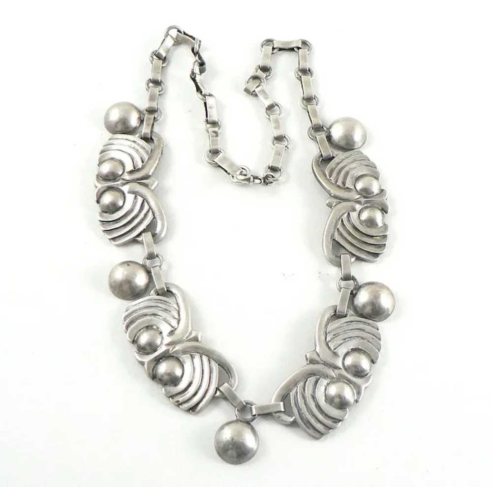 1940's Mexican 980 Silver Necklace - image 5
