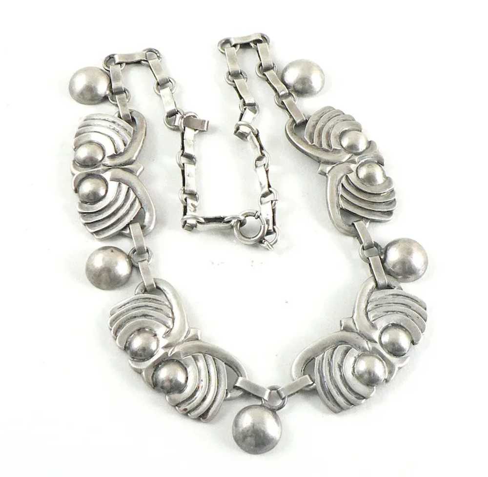 1940's Mexican 980 Silver Necklace - image 6