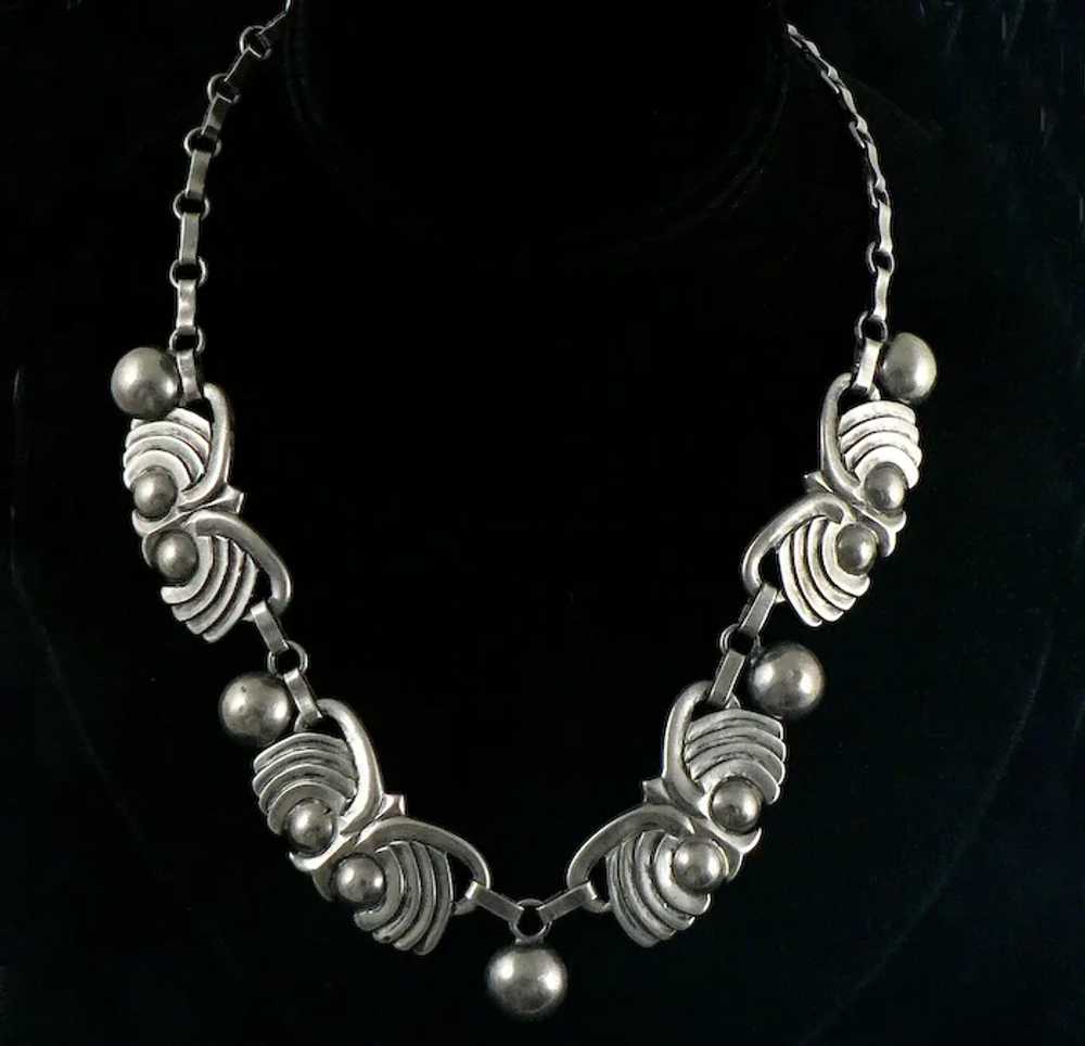 1940's Mexican 980 Silver Necklace - image 7