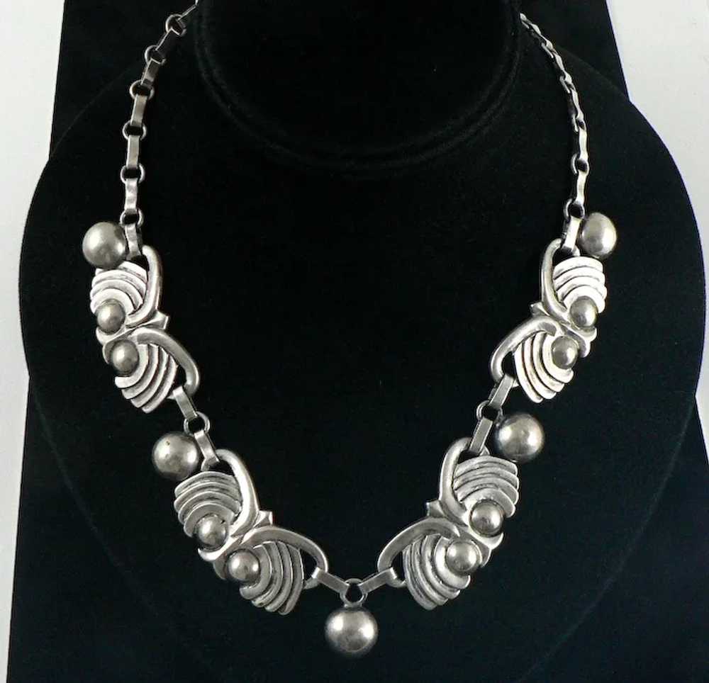 1940's Mexican 980 Silver Necklace - image 8