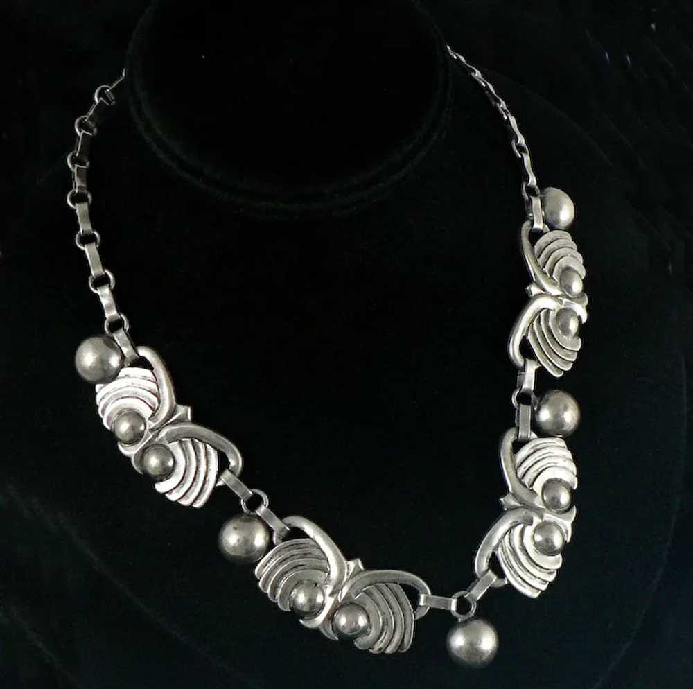 1940's Mexican 980 Silver Necklace - image 9