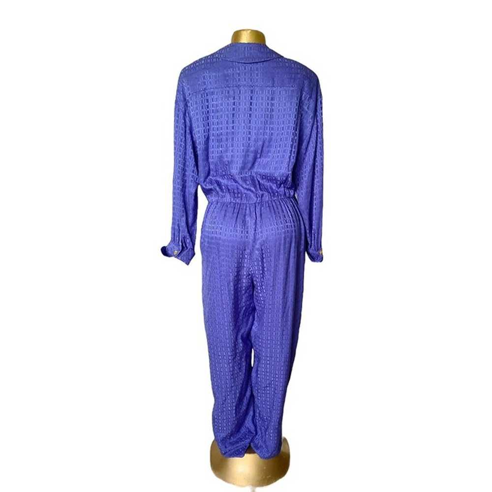 LIZ CLAIBORNE Womens Size 14 Vintage 80s Blue Sil… - image 4