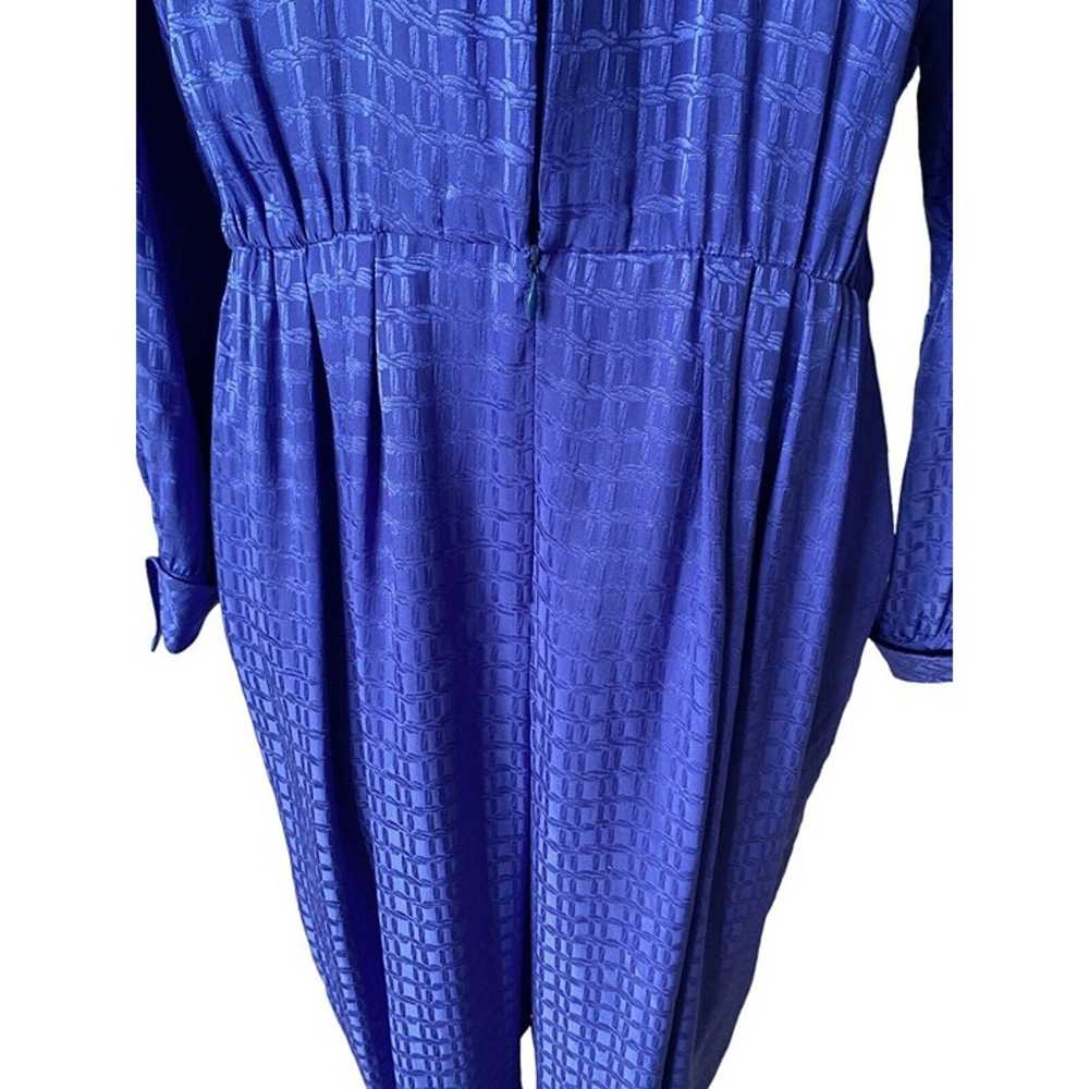 LIZ CLAIBORNE Womens Size 14 Vintage 80s Blue Sil… - image 7