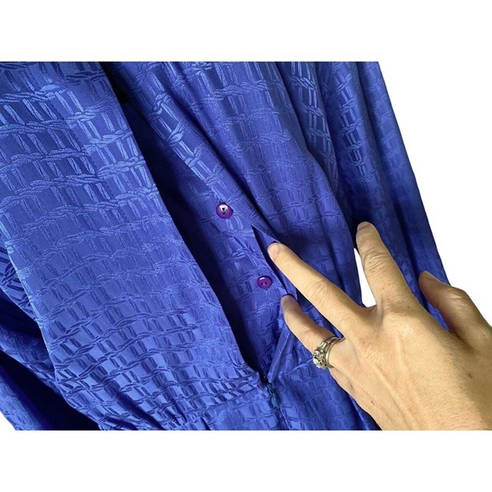 LIZ CLAIBORNE Womens Size 14 Vintage 80s Blue Sil… - image 8