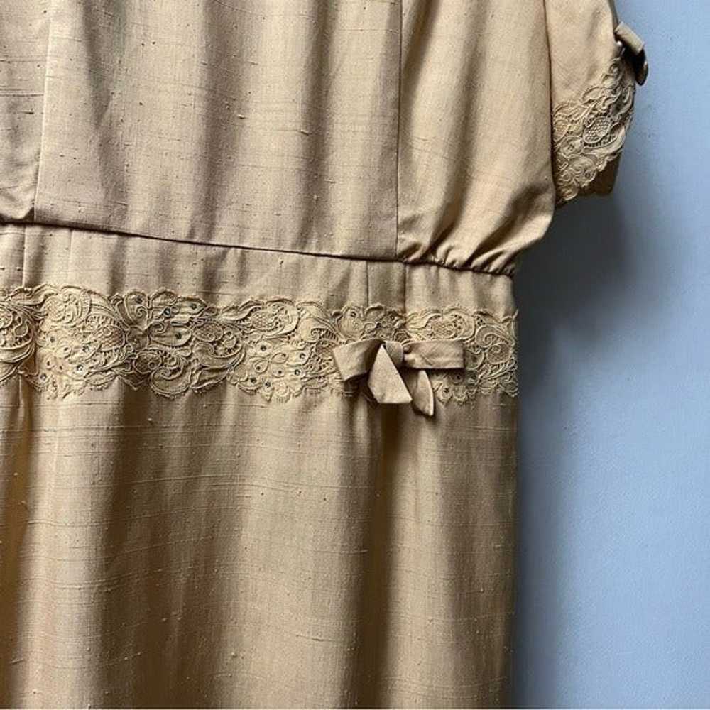 1940’s Fred A. Block Noil Silk Semi-Formal Dress - image 9