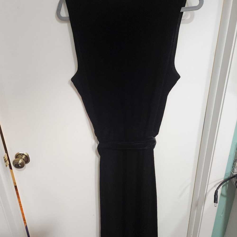 Vintage NY and Co brand velour dress black size XL - image 4