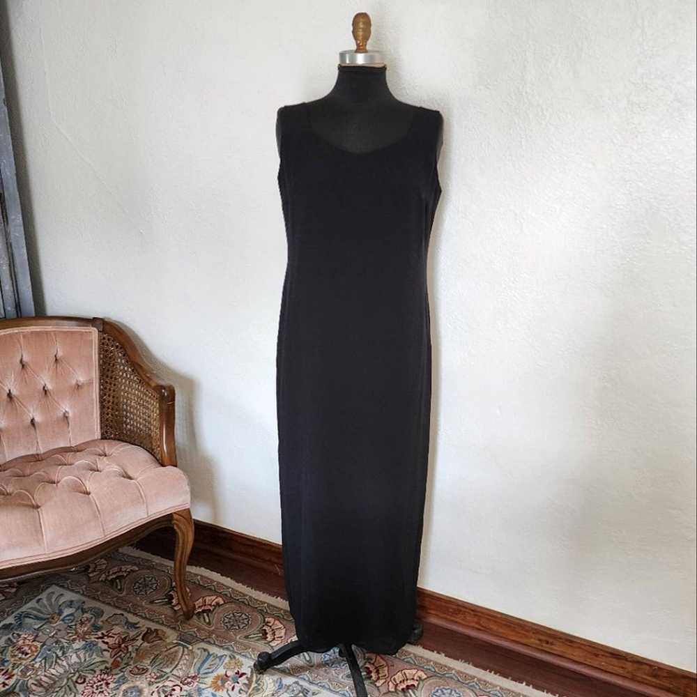 Vintage Patra Sleeveless Maxi Dress Black Size 16 - image 1