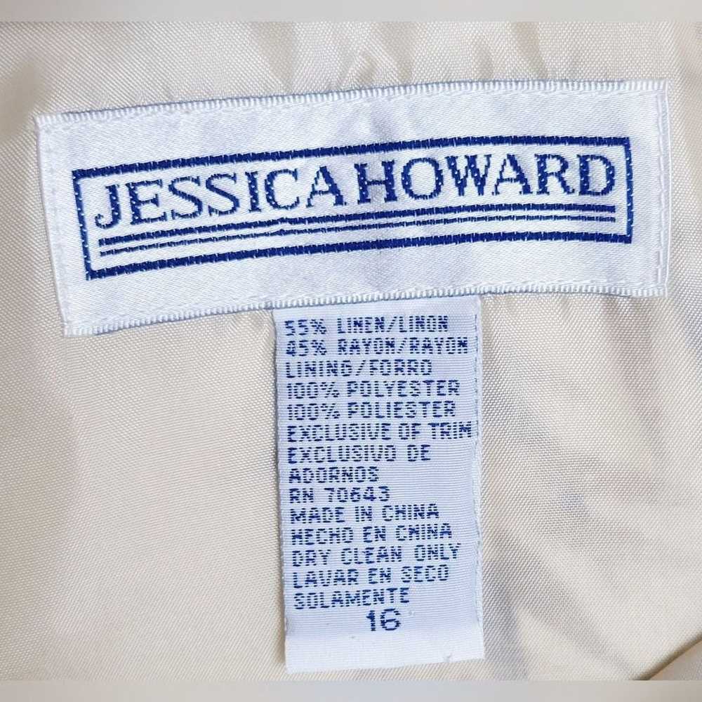 Vintage Jessica Howard Linen Rayon Palm Leaf Maxi… - image 7