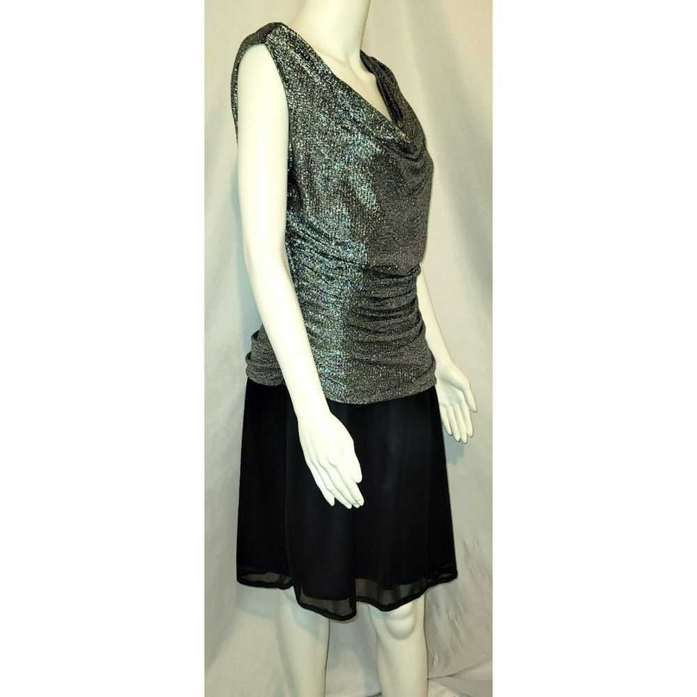 Vintage R&M Richards Silver & Black Sparkle Dress… - image 5