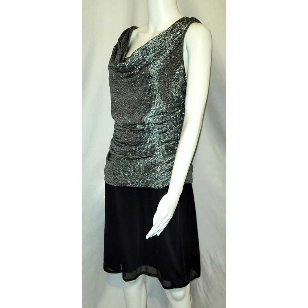 Vintage R&M Richards Silver & Black Sparkle Dress… - image 6