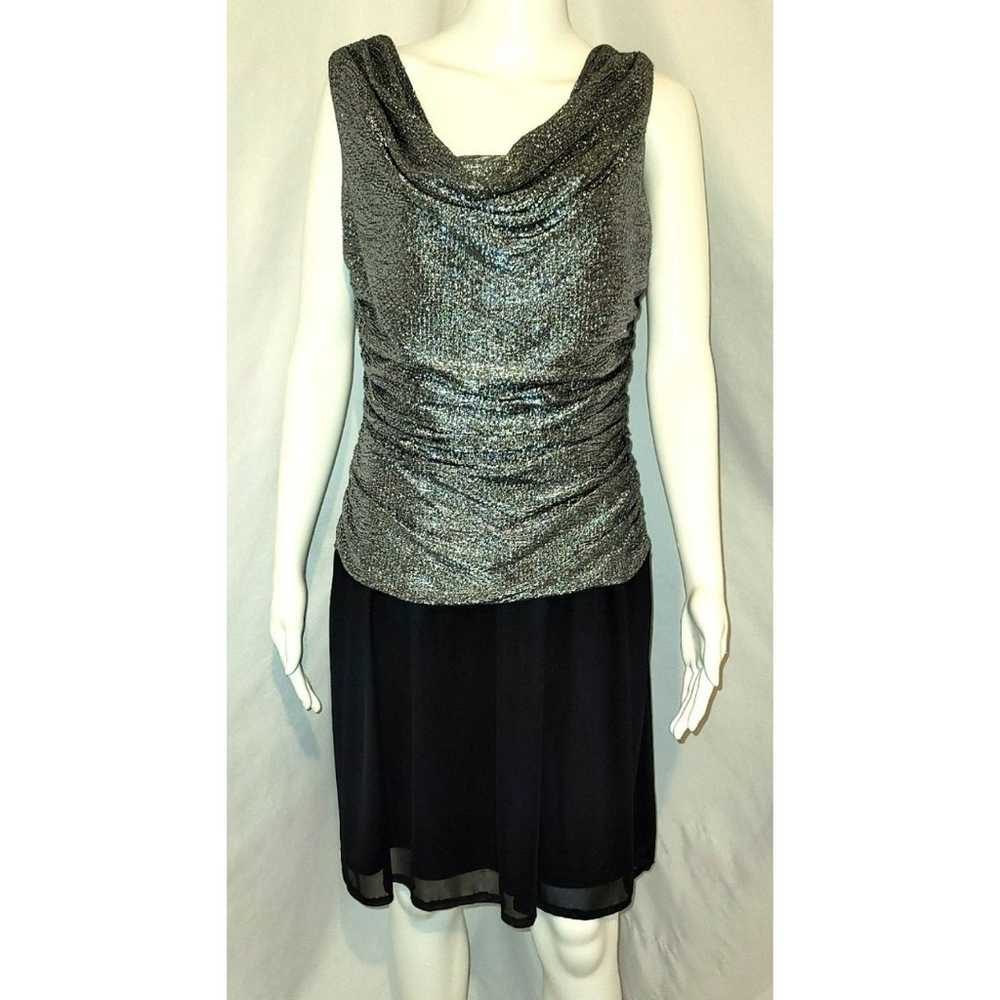 Vintage R&M Richards Silver & Black Sparkle Dress… - image 7