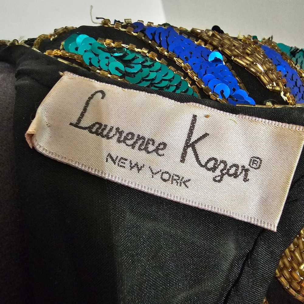 Lawrence Kazar Sx Xl silk beaded dress - image 4