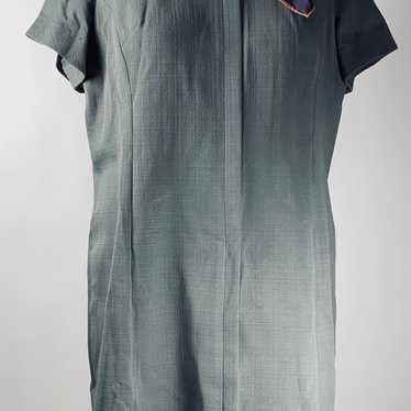 Vintage Gray Dress W/ Cap Sleeves. Full Figure (2… - image 1