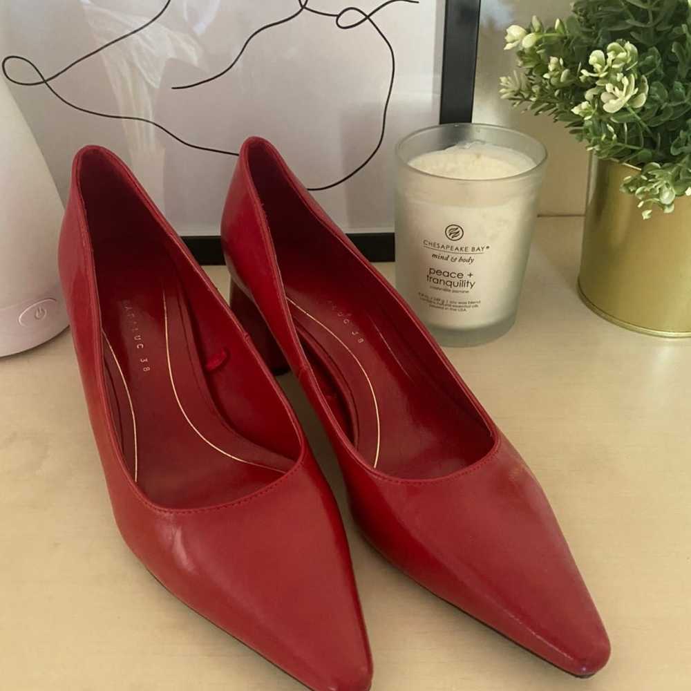 ZARA red mule heels - image 1