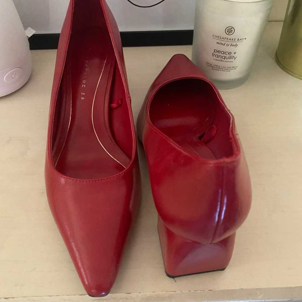 ZARA red mule heels - image 4