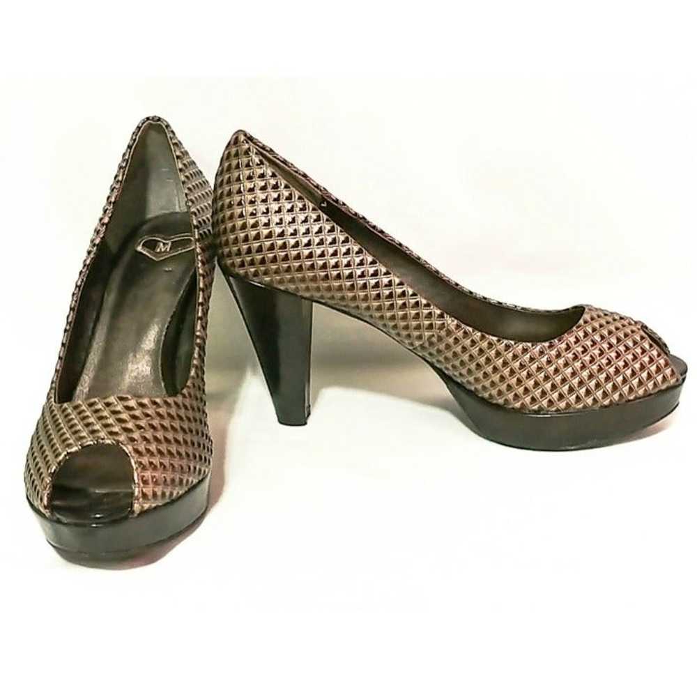 metallic mid heels